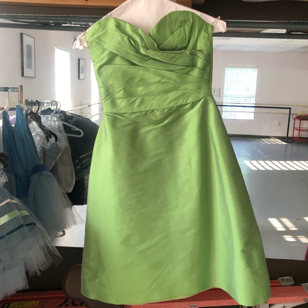 Intermediate child or petite adult green dress